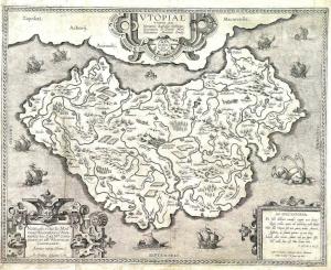 Τόμας Μουρ Χάρτης της Ουτοπίας,  Ortelius, ca. 1595.