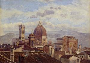 Ουμανισμός και Πλάτων View of Florence, Carl Gustav Carus 1841
