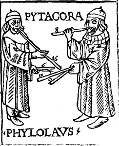 Φιλόλαος Φιλόλαος και Πυθαγόρας, από το Theorica musicae by Franchino Gaffurio, 1492 