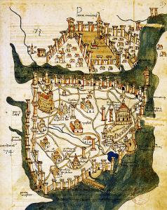 Ιωάννης Ιταλός Κωνσταντινούπολη (1422) από τον Φλωρεντίνο χαρτογράφο  Cristoforo Buondelmonti