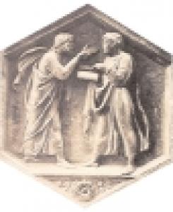 Αριστοτελισμός και Πλατωνισμός στο Βυζάντιο Πλάτων και Αριστοτέλης σε διαλεκτική αντιπαράθεση. Ανάγλυφο του Λούκα ντέλα Ρόμπια (Φλωρεντία, περ. 1437-1439). Συμβολίζει τη φιλοσοφία ή, για την ακρίβεια, τη λογική με τη μορφή ζωηρής συζήτησης ανάμεσα στον Πλάτωνα και τον Αριστοτέλη. (από το βιβλίο της γ γυμνασίου)