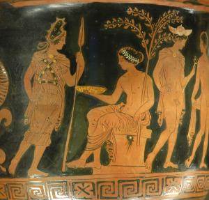 Πολιτεία Η θεά Βένδις προσεγγίζει τον Απόλλωνα,c. 380–370 BCE. Μουσείο του Λούβρου